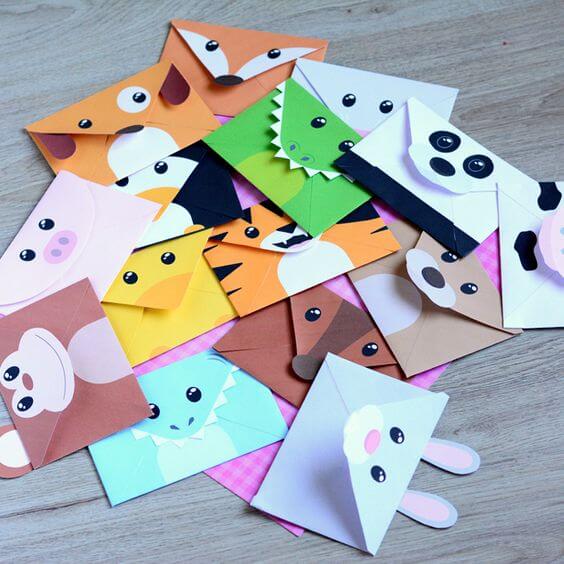 envelope crafts animals