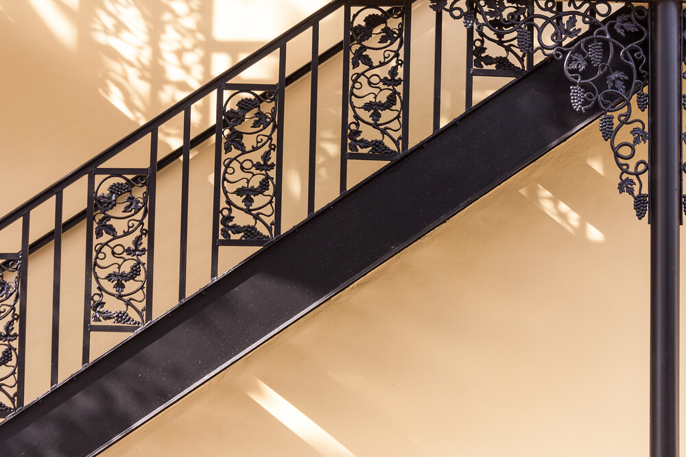 iron stair rails color