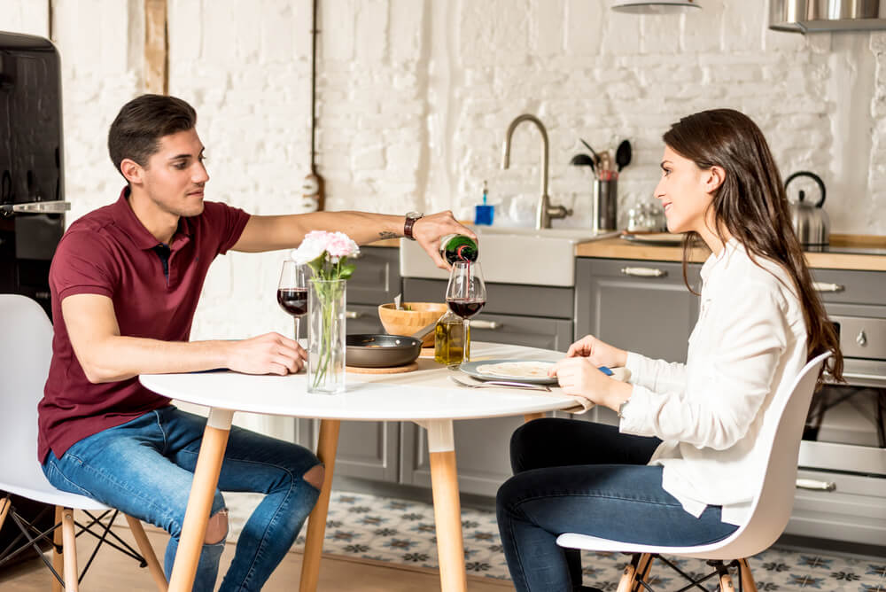 romantic dinner table
