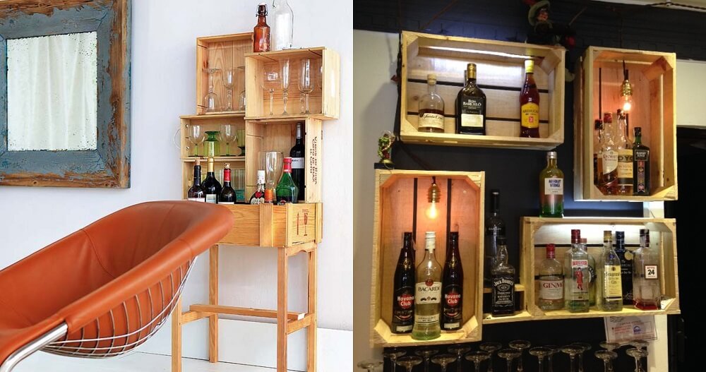Make Your Own Home Bar for Your Living Room - Decor Tips