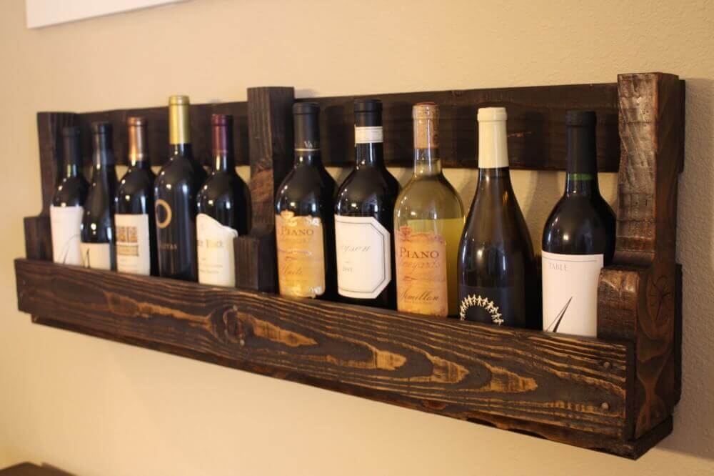 home bar liquor shelf