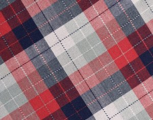 Tartan fabric.