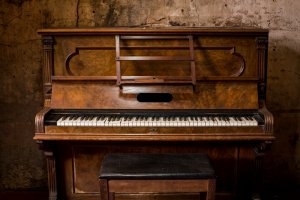 Upright piano.