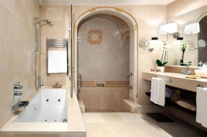 Roman-style bathroom.