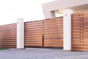 Four types of wooden fences.