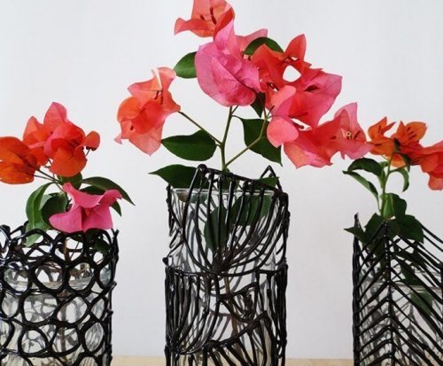 3D printed silicon vases.
