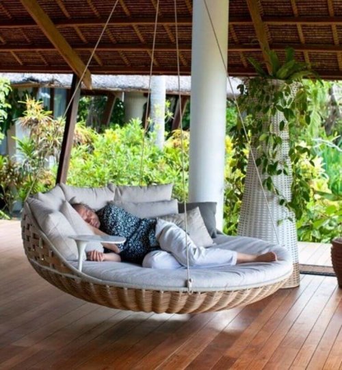 A swing bed.