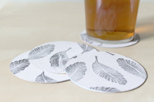 Printed cardboard designs.