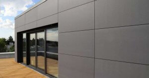 Durock makes fiber cement siding for buildings.