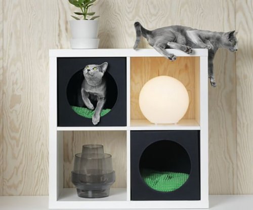 A cat condo, part of IKEA's pet collection.