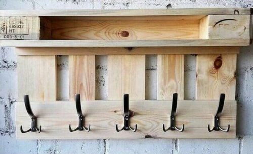 Another wooden coat rack.