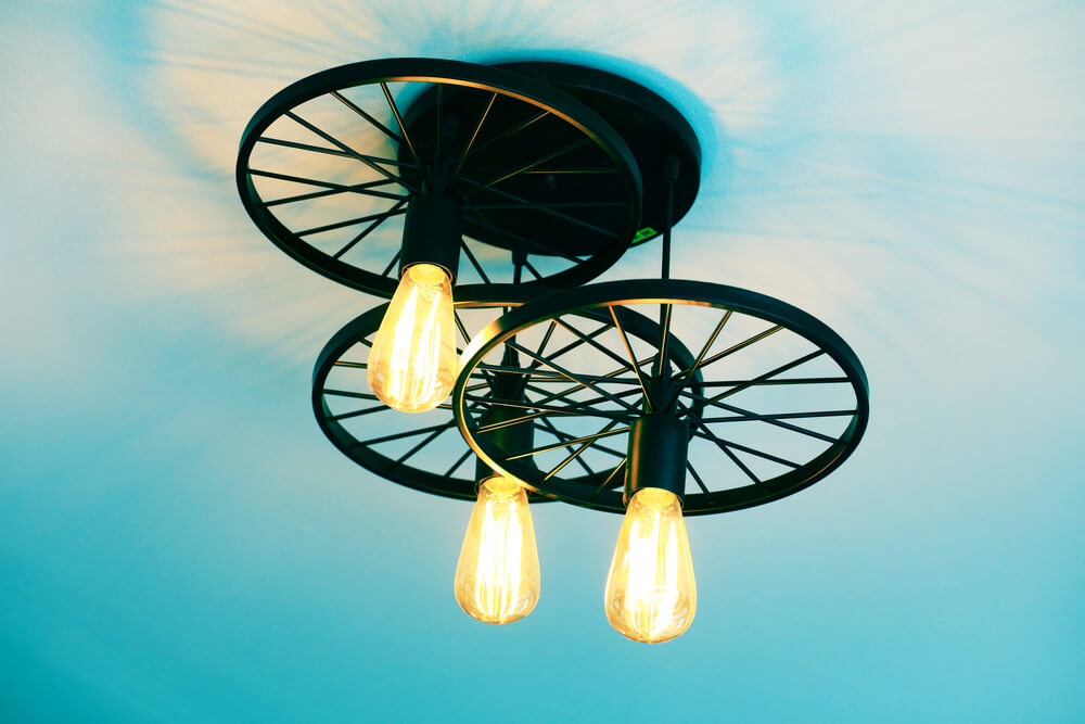 bicycle wheels light fixture