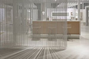 Chain-link curtains.