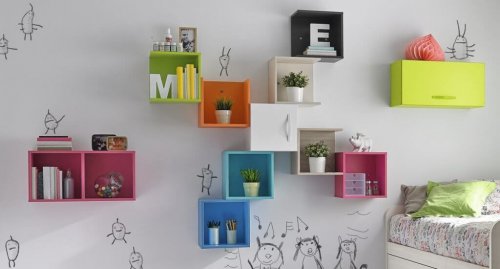 Colorful Shelves for Fun Decor