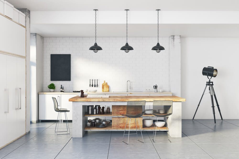 industrial kitchen white