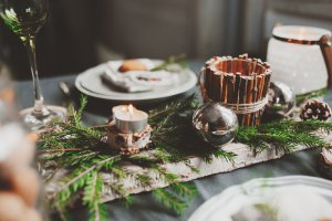 Christmas dinner decor.