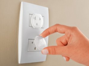Decorating your home with kids in mind: wall socket covers.