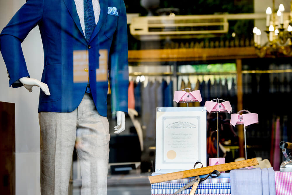 tailor shop window display