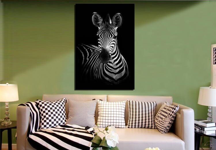 zebra print wall art