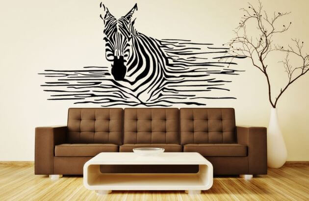 zebra print walls