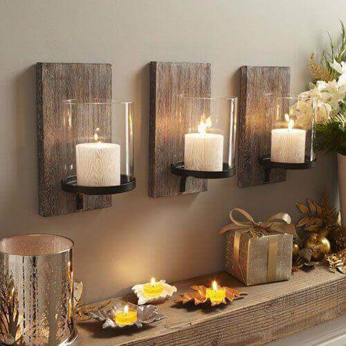 candle holders wall
