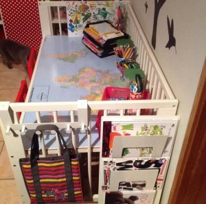 A drawing or games table.