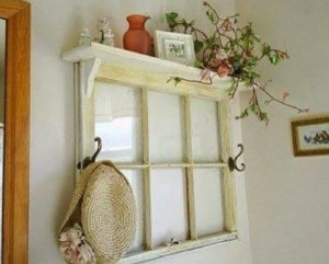 DIY window coat stand.