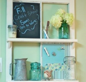 How to repurpose an old door: organizers.