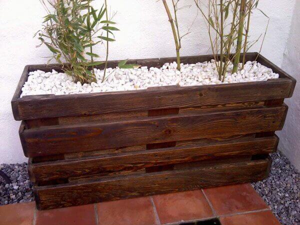 flowerpot natural wood