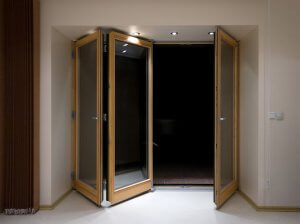 Folding doors.