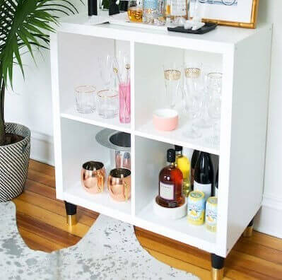 ikea kallax mini bar