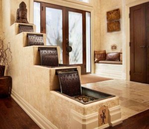 A large indoor fountain.