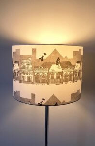 A Mary Poppins themed lampshade.