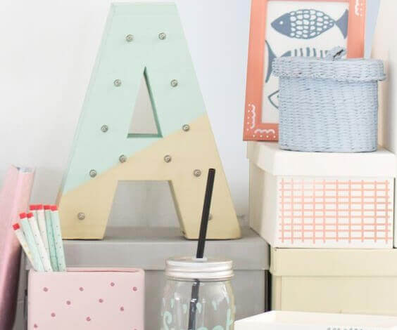 Decorate your office using chalk paint as a feature