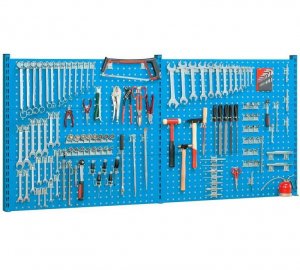 Pegboards - tool rack.