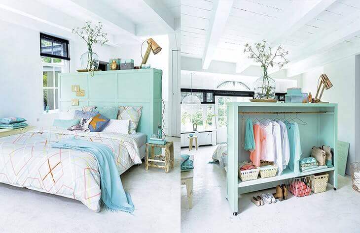 separate spaces shelves