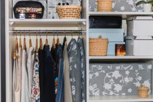 The Marie Kondo method for an organized closet.