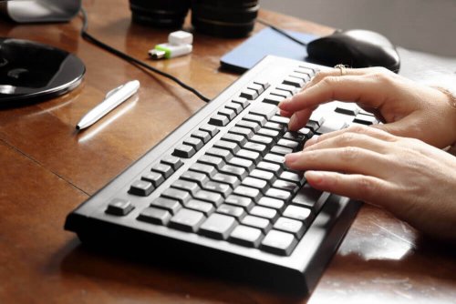 A vintage computer keyboard.