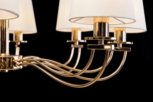 A closeup of a chandelier.