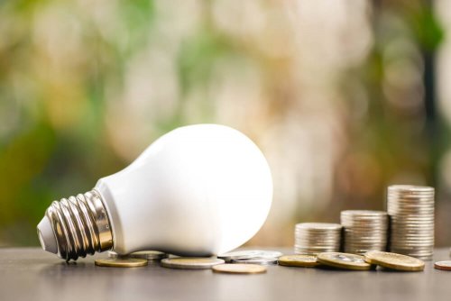 A light bulb and some change.