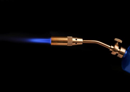 A torch is a great way to remove paint from metals.