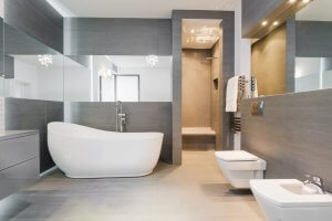 Creating a contemporary bathroom.
