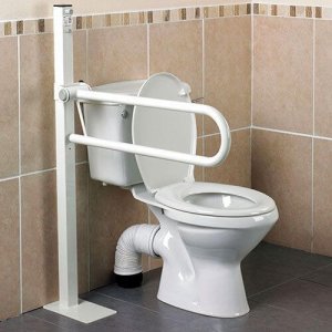 Bathroom safety rails.