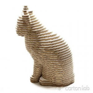 Cardboard cat.