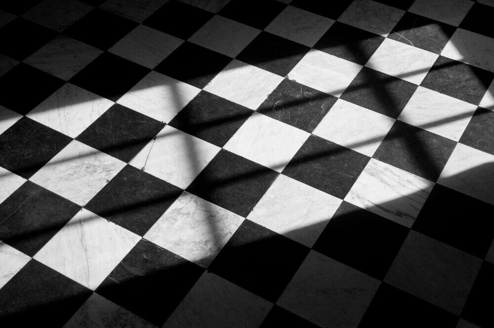 Black and white tiles can create a real feature