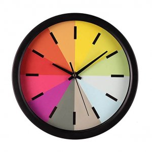 A rainbow clock.