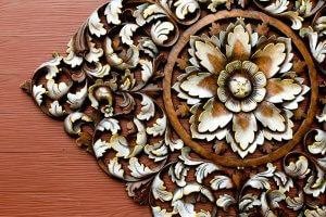 Floral metalwork.