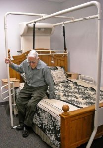 Home adaptations for the elderly - bed hoists.