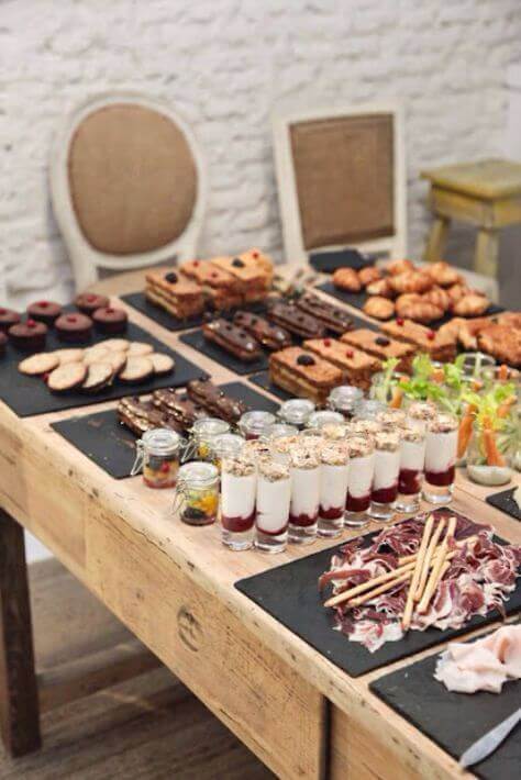 Considering color is crucial when organizing a home buffet