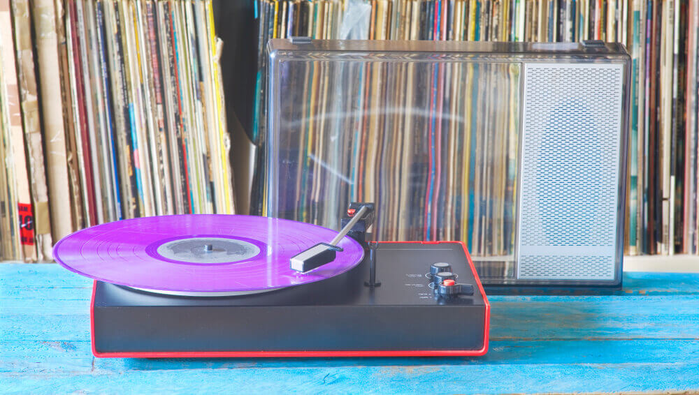 A modern record player.